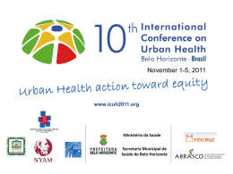 10th International Conference on Urban Health 2011