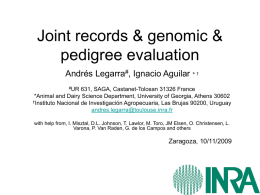 Joint genomic & pedigree evaluation