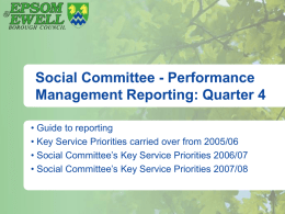 Performance Management Reporting: Quarter 1