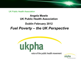 Angela Mawle Chief Executive, UKPHA From national to local