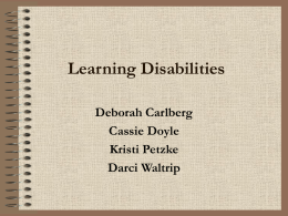 Learning Disabilities - NIU College of Education