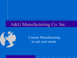 A&G Manufacturing co. Inc.