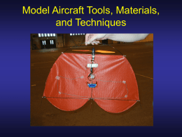 Model Aircraft Tools, Materials, and Techniques