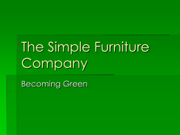 PowerPoint Presentation - The Simple Furniture Company