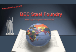 BEC Steel Foundry - Bhilai Engineering Corporation