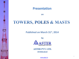 Tower Products Presentation, Aster Teleservices Private