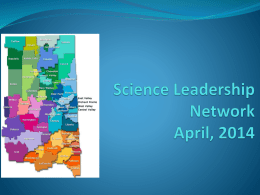 Science Leadership Network April, 2014