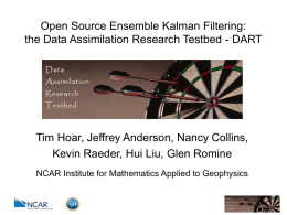 Data Assimilation Research Testbed Tutorial