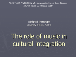 The role of music in cultural integration
