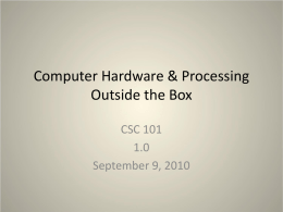 Computer Hardware & Processing
