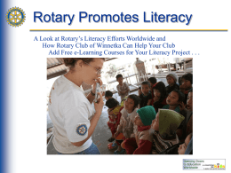 Rotary & Literacy - Executive Learning Exchange