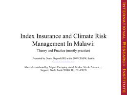Climate and Weather Related Insurance Systems in Africa
