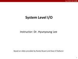 System-Level I/O - Texas A&M University