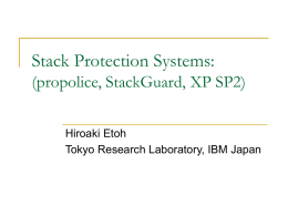 propolice, XP SP2, stack guard