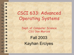 CSCI 6450: Principles of Distributed Systems