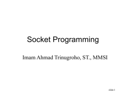Socket Programming - Gunadarma University