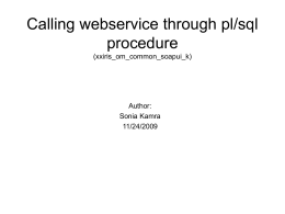 Steps to call webservice through pl/sql procedure