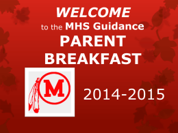 Parent Breakfast 2014-2015