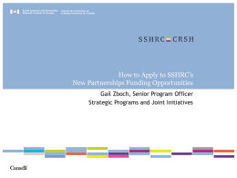 How to apply to SSHRC’s new Partnerships Funding Opportunities