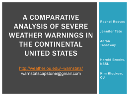 A Comparative Analysis of Severe Weather Warnings in the