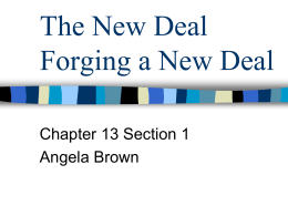 The New Deal Forging a New Deal