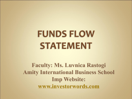 FUNDS FLOW STATEMENT