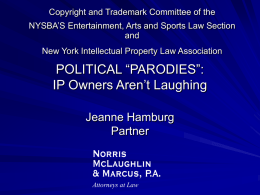 Copyright and Trademark Committee of the NYSBA’S
