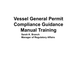 VGP Compliance Guidance Manual Training