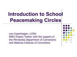 Community Peacemaking Circle Training