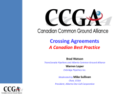 Operating Pipeline Services - Canadian Common Ground Alliance