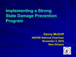 Implementing a Strong State Damage Prevention Program