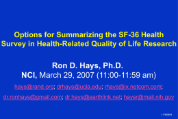 HS214 Lecture #2 2005 - University of California, Los Angeles