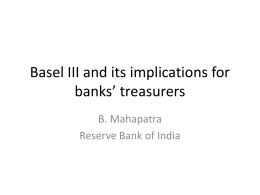 Basel III and its implications for banks’ treasurers