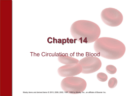 Chapter 14 The Circulation of the Blood