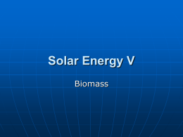 Solar Energy II - Illinois State University