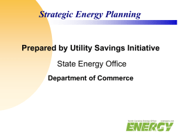 State Facilities Utility Savings Initiative