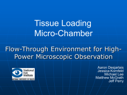 Tissue Loading, Flow Through Microchamber for Microscope