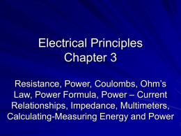 Electrical Principles Chapter 3