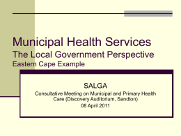Municipal Health Services
