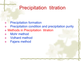 Chapter 5 Precipitation titration