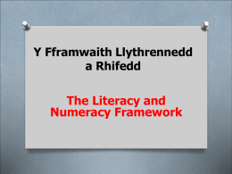 Y Fframwaith Llythrennedd a Rhifedd - Hafan