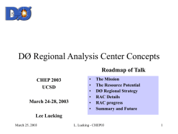D0 Regional Analysis Center Concepts