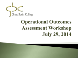 Operational Outcomes Assessment