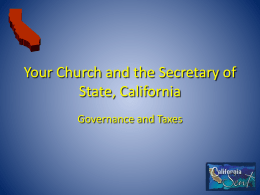 Your Church and California