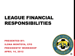 League Financial Responsibilities
