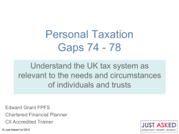 Personal Taxation Gaps 74