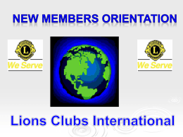 New Members Orientation