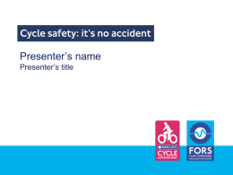 Cycle safety toolkit toolbox talk