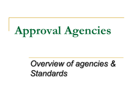 Approval Agencies - Sri Vishnu Educational Society