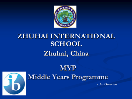 MYP- Middle Years Program
